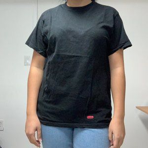 Black T-Shirt With Supreme Logo on the Bottom